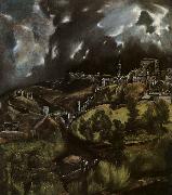 El Greco View of Toledo Sweden oil painting reproduction